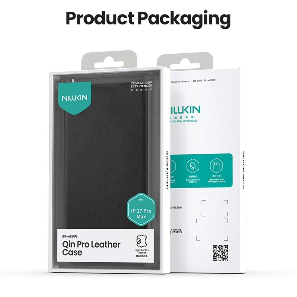 Nillkin iPhone 17 Pro/iPhone 18 Pro Etui Qin Pro Svart