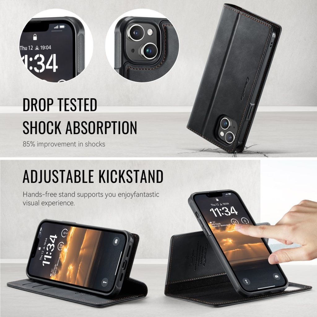 CaseMe iPhone 13 Etui C49 Series Svart