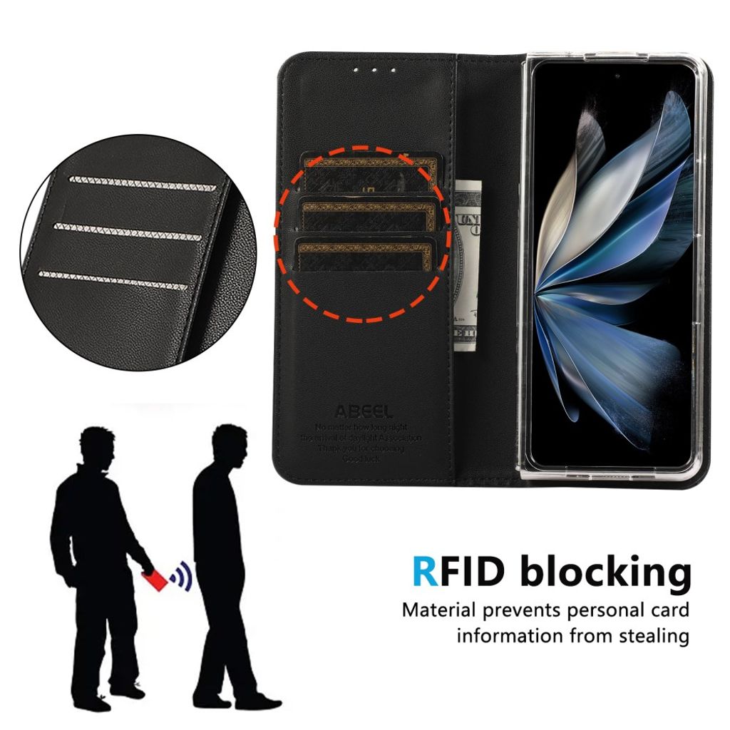 ABEEL Google Pixel 11 Pro Fold Etui RFID-beskyttelse Svart
