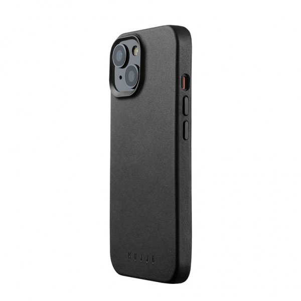 Mujjo iPhone 15 Deksel Full Leather Case Svart