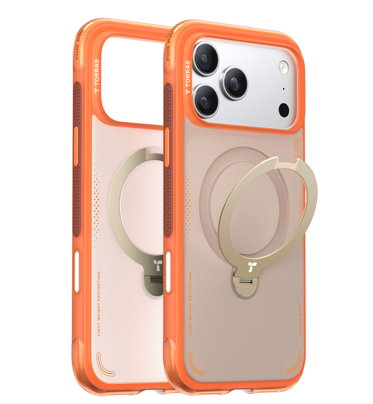 Torras iPhone 17 Pro Deksel Ostand Q3 Air Energy Oransje