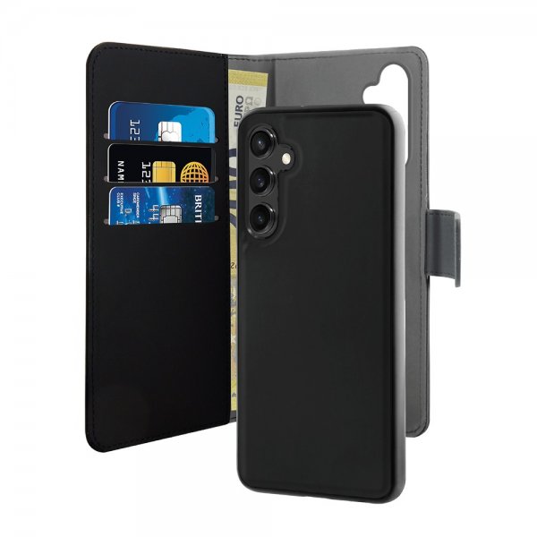 Puro Samsung Galaxy A55 Etui Wallet Detachable 2 in 1 Svart