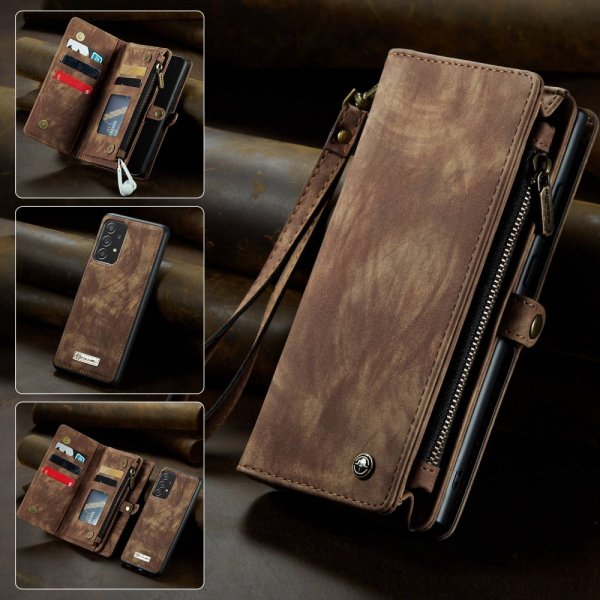 CaseMe Samsung Galaxy A52/A52s 5G Etui 008 Series Avtakbart Deksel Brun