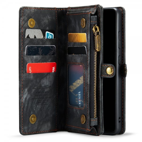 CaseMe Samsung Galaxy S21 FE Etui 008 Series Avtakbart Deksel Svart