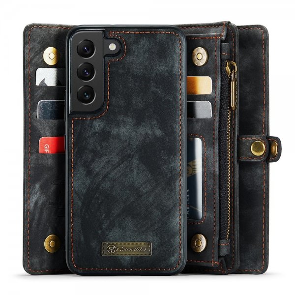 CaseMe Samsung Galaxy S22 Etui 008 Series Avtakbart Deksel Svart