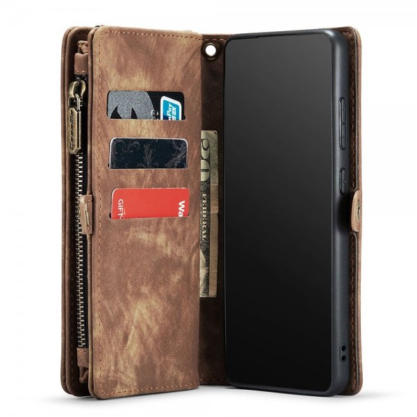 CaseMe Samsung Galaxy S22 Etui 008 Series Avtakbart Deksel Brun