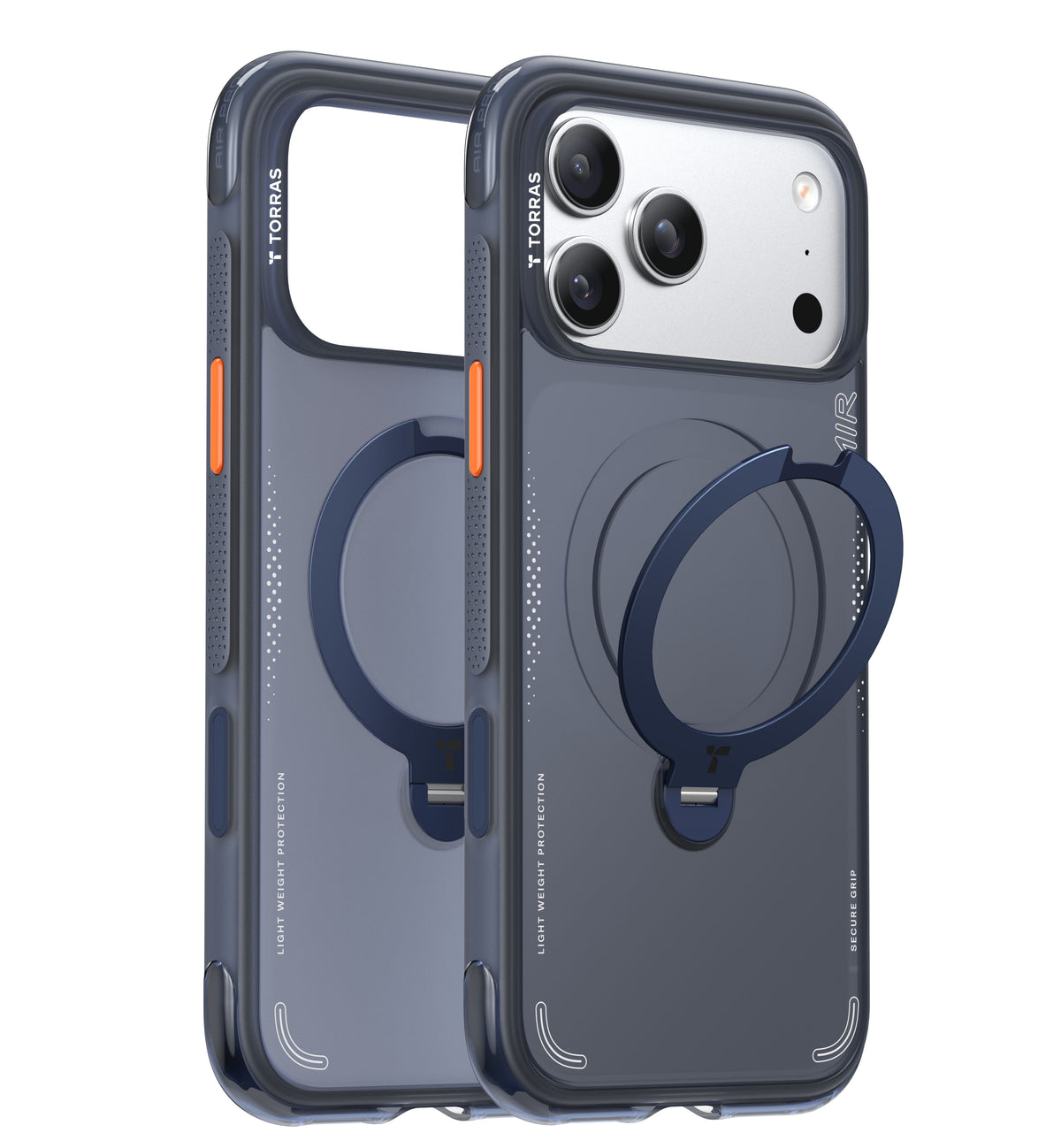 Torras iPhone 17 Pro Deksel Ostand Q3 Air Deep Blue