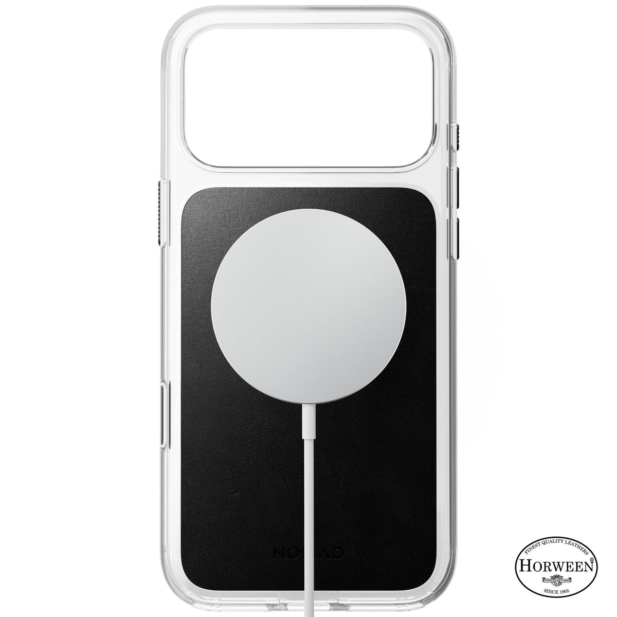 Nomad iPhone 17 Pro Max/iPhone 18 Pro Max Deksel Clear Leather Case Svart