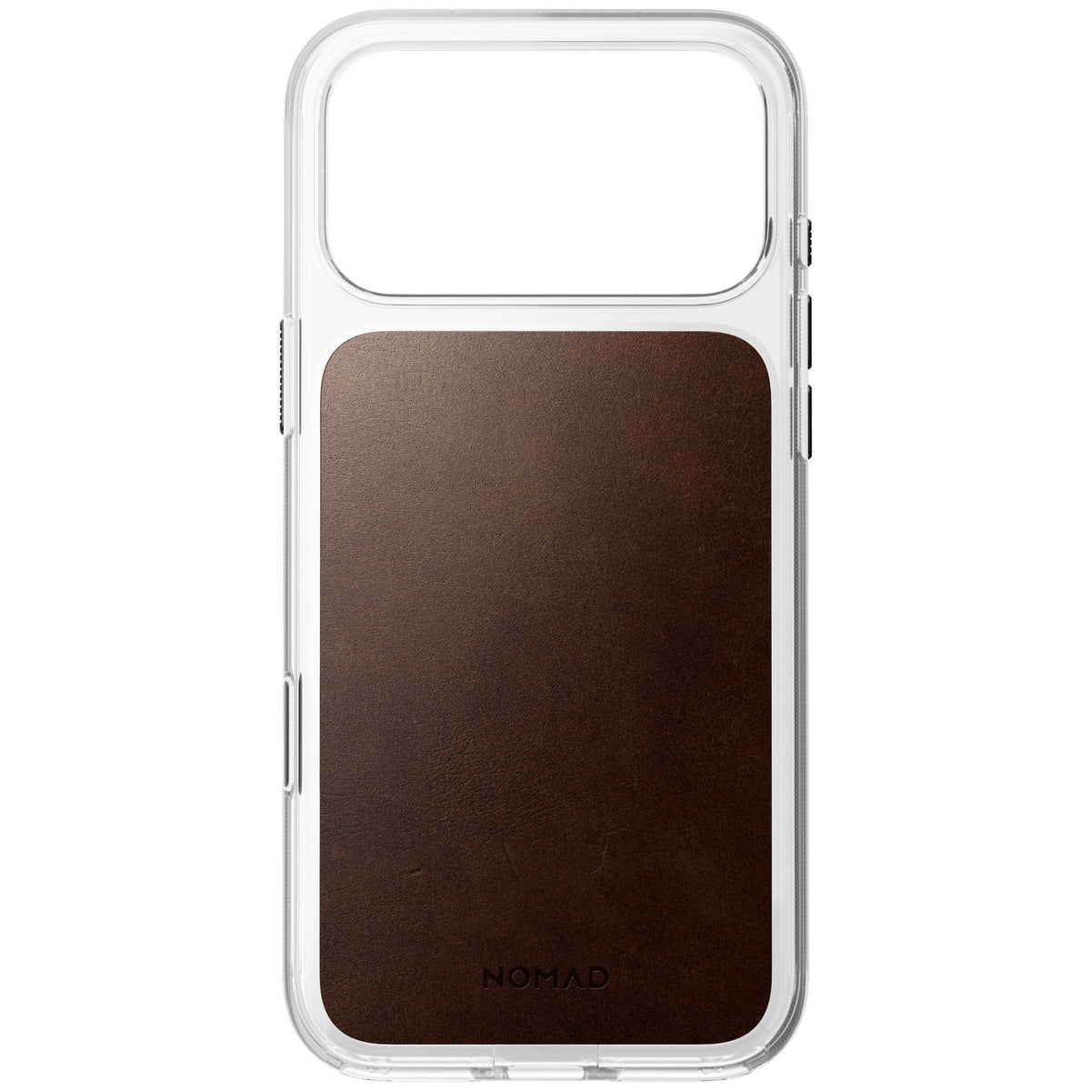 Nomad iPhone 17 Pro Max/iPhone 18 Pro Max Deksel Clear Leather Case Rustic Brown