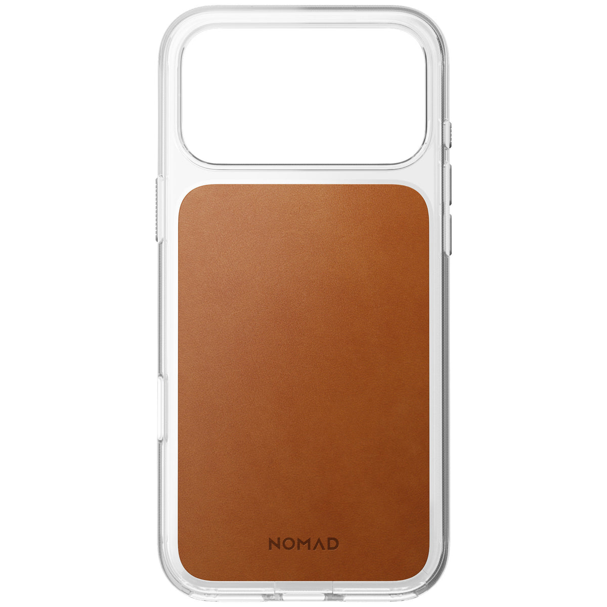 Nomad iPhone 17 Pro Max/iPhone 18 Pro Max Deksel Clear Leather Case Saddle