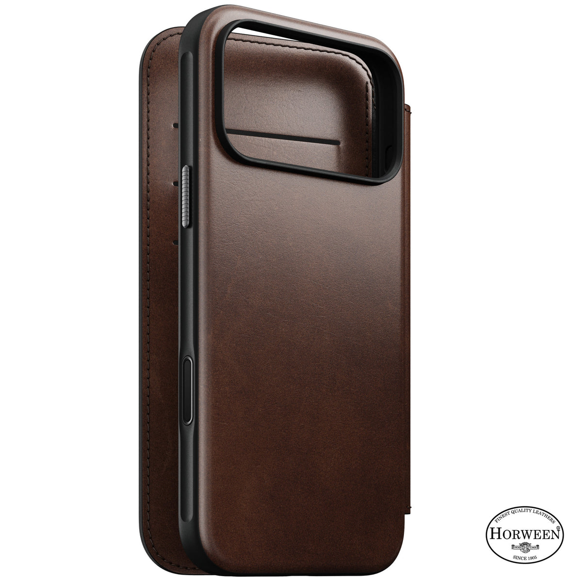 Nomad iPhone 17 Pro Max/iPhone 18 Pro Max Etui Modern Leather Folio Horween Rustic Brown