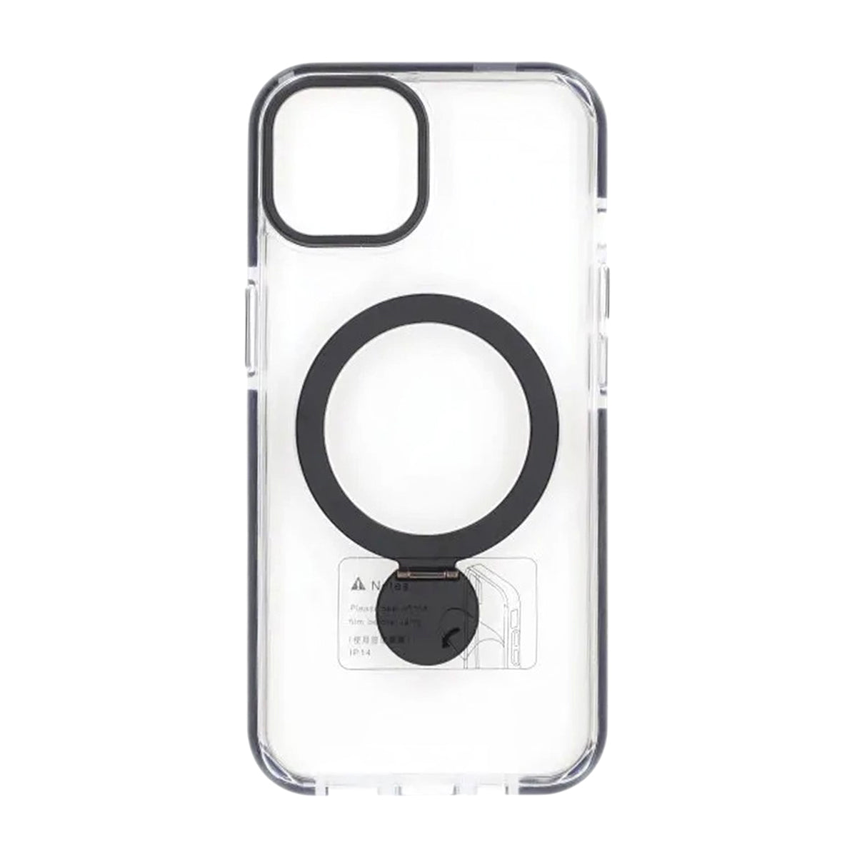 iPhone 13/14 Deksel Ringstativ MagSafe Klar Svart