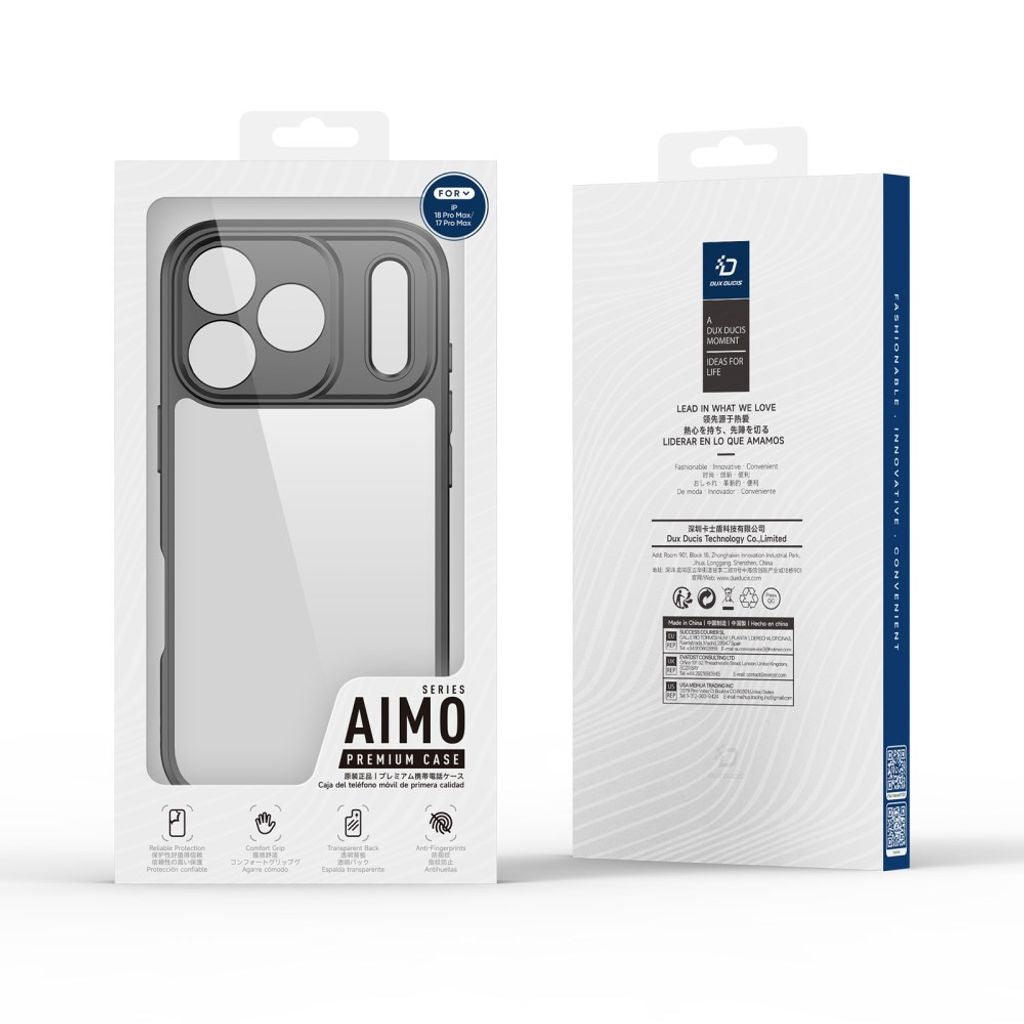 Dux Ducis iPhone 17 Pro Max/iPhone 18 Pro Max Deksel Aimo Series Svart