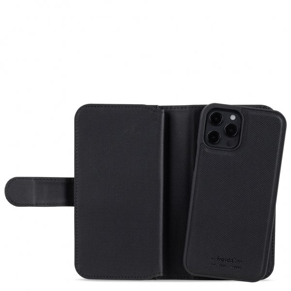 holdit iPhone 12/iPhone 12 Pro Etui WalletCase Extended Löstagbart Deksel Svart
