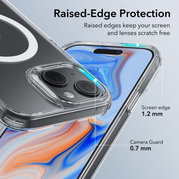 ESR iPhone 15 Deksel Classic Hybrid HaloLock Transparent