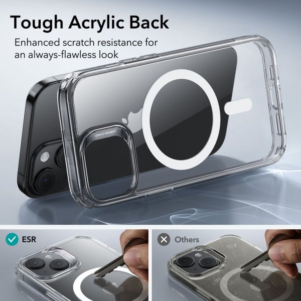 ESR iPhone 15 Deksel Classic Hybrid HaloLock Transparent
