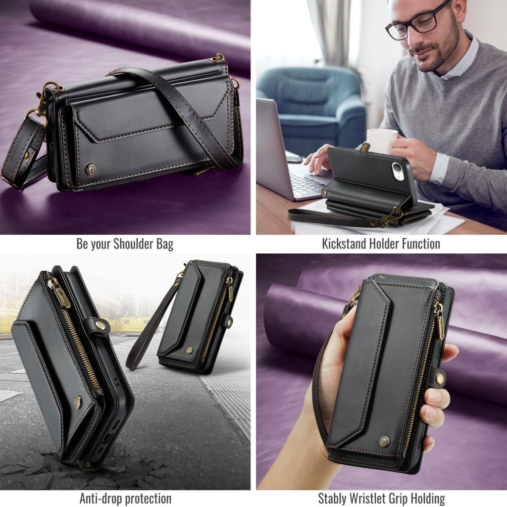 CaseMe iPhone 16e/iPhone 17e Etui C36 Series Svart