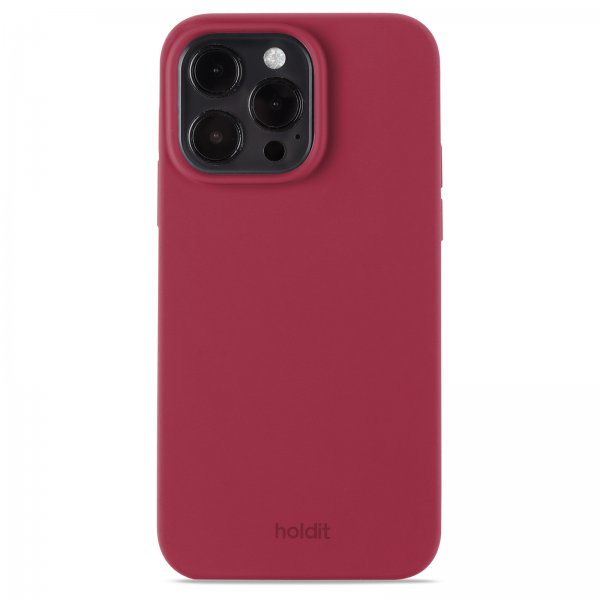 holdit iPhone 15 Pro Max Deksel Silikon Red Velvet