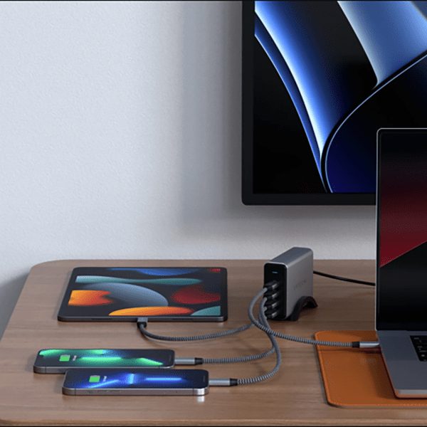 Satechi 165W GaN PD charger with 4 USB-C outlets