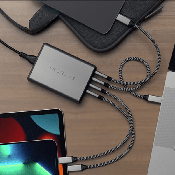 Satechi 165W GaN PD charger with 4 USB-C outlets