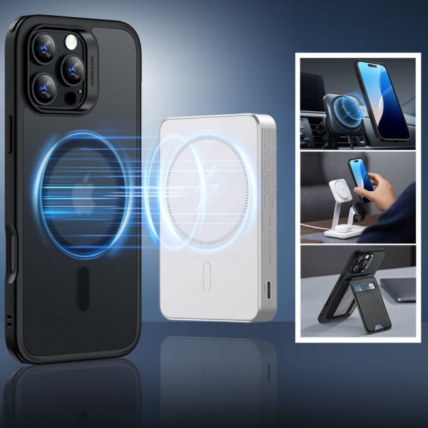 ESR iPhone 16 Pro Deksel og Skjermbeskytter Classic Hybrid MagSafe Set Frostet Svart