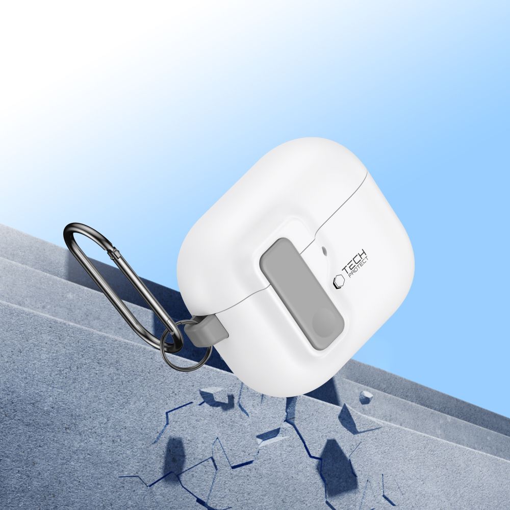 Tech-Protect AirPods 4 Deksel Slim Hook Hvit