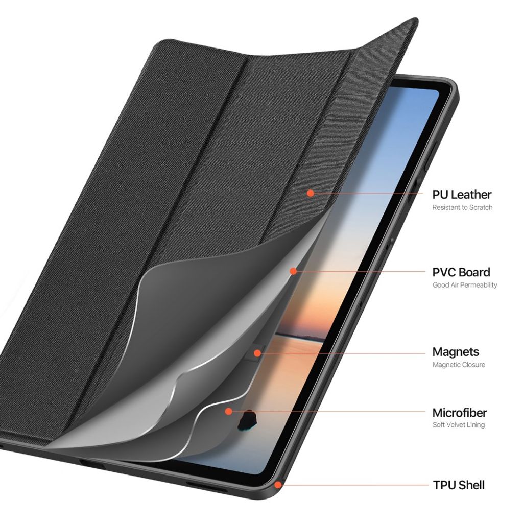 Dux Ducis Samsung Galaxy Tab S12 Plus Etui DOMO Series Svart