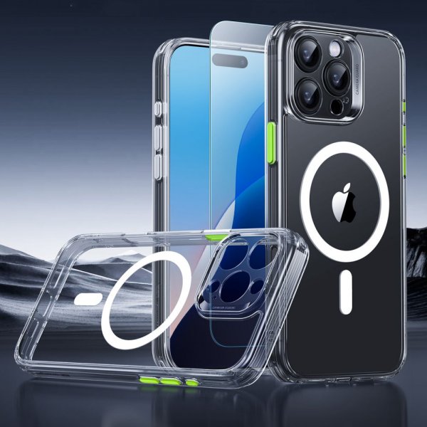 ESR iPhone 16 Pro Deksel og Skjermbeskytter Classic Hybrid Pro Set Transparent