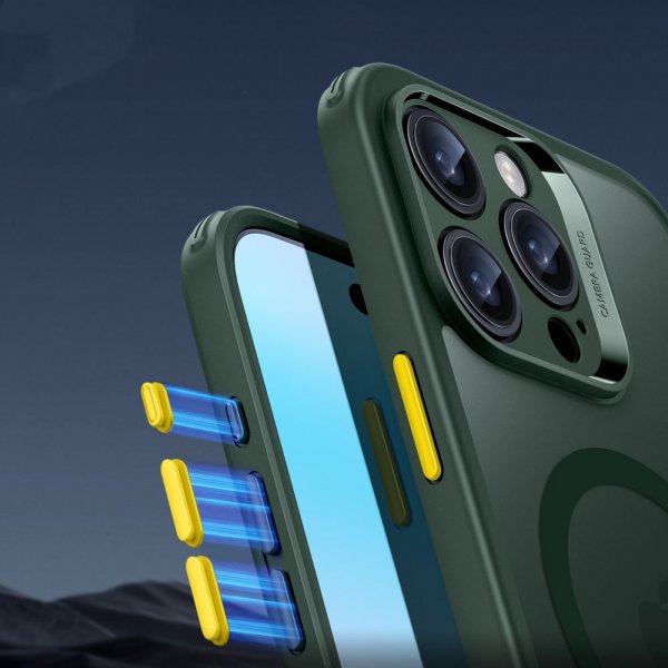 ESR iPhone 16 Pro Deksel og Skjermbeskytter Classic Hybrid Pro Set Grønn