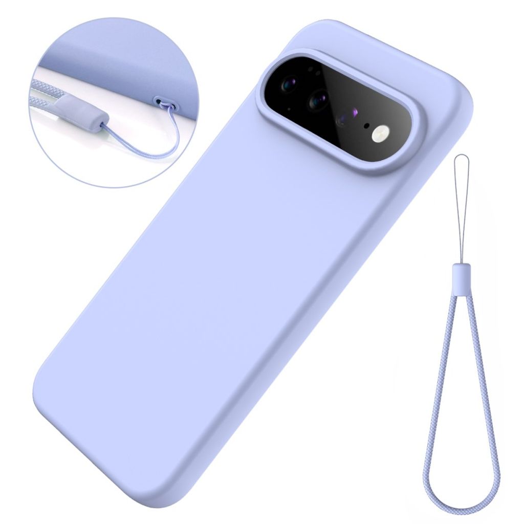 Google Pixel 11 Pro XL Deksel med Strap Silikon Lilla