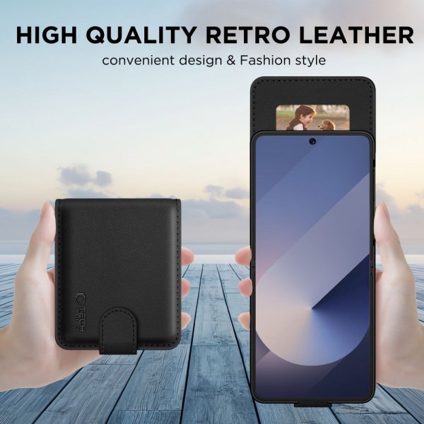 Tech-Protect Samsung Galaxy Z Flip 6/Z Flip 7 FE Etui Wallet Svart