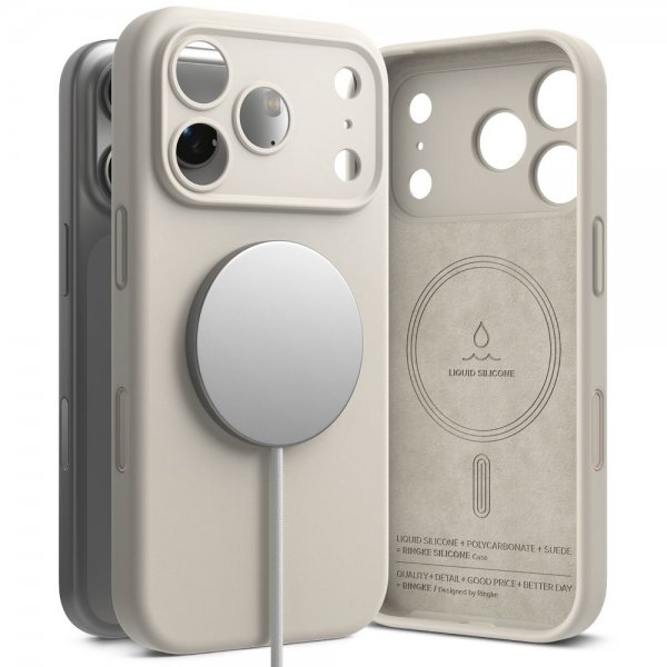 Ringke iPhone 17 Pro Max Deksel Silicone Magnetic Stone