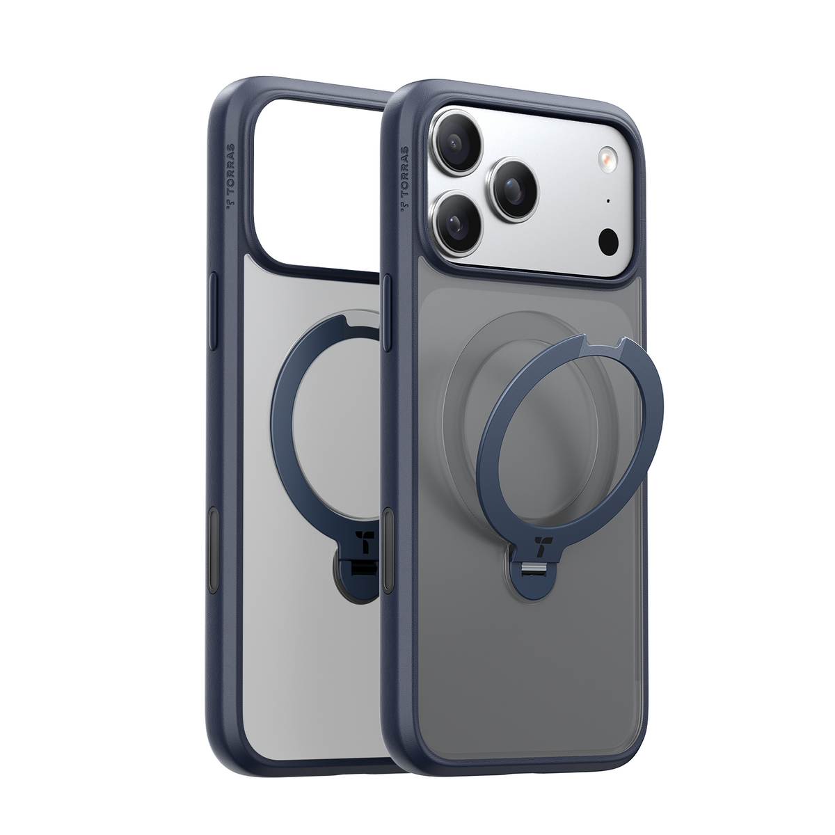Torras iPhone 17 Pro Deksel Ostand Q3 Spin Deep Blue