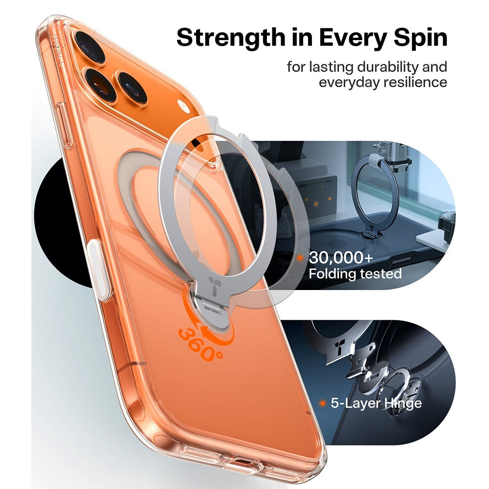 Torras iPhone 17 Pro Max Deksel Ostand Q3 Spin Klar