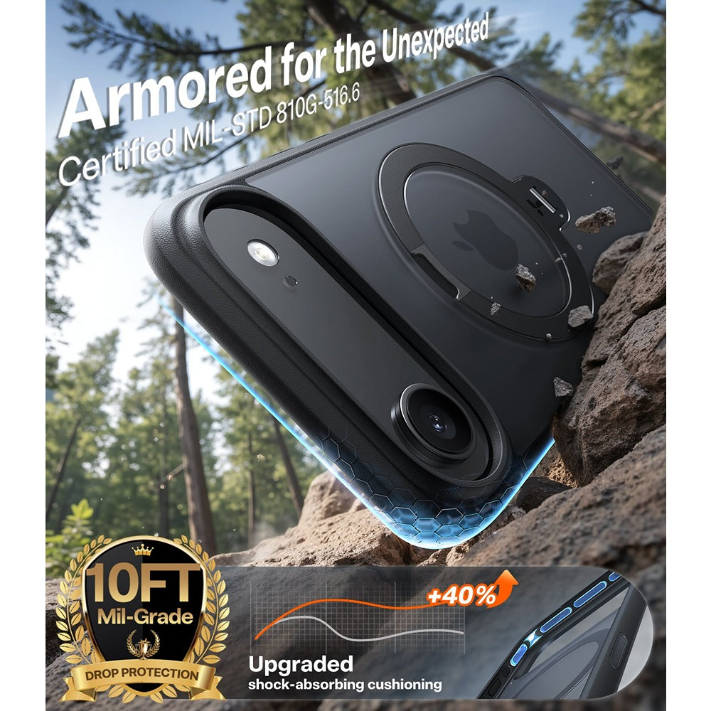 Torras iPhone Air Deksel Ostand Q3 Spin Obsidian Black
