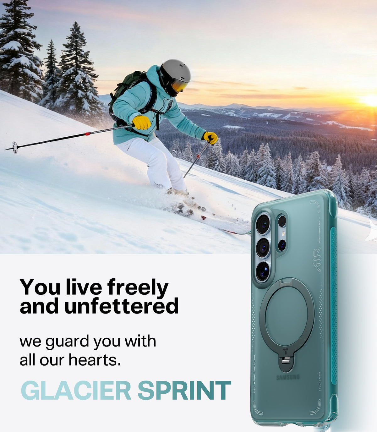 Torras Samsung Galaxy S26 Ultra Deksel Ostand Q3 Air Glacier Sprint
