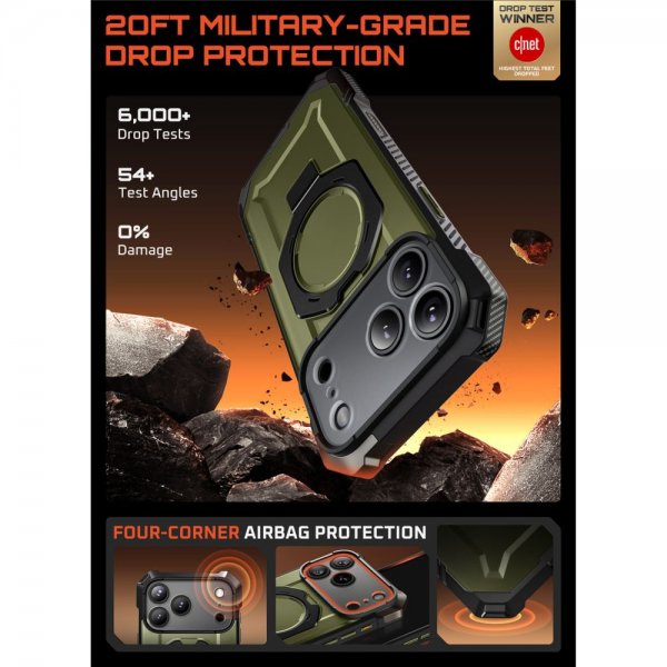 Supcase iPhone 17 Pro Max Deksel UB Grip MagSafe Grønn