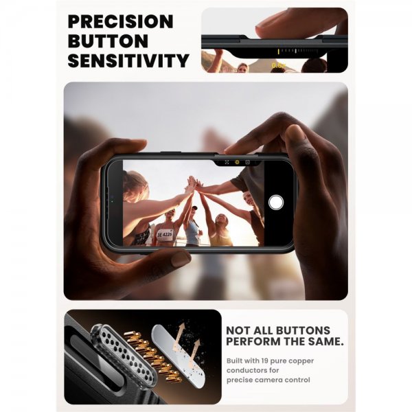 Supcase iPhone 17 Pro Deksel Ares Flip MagSafe Svart