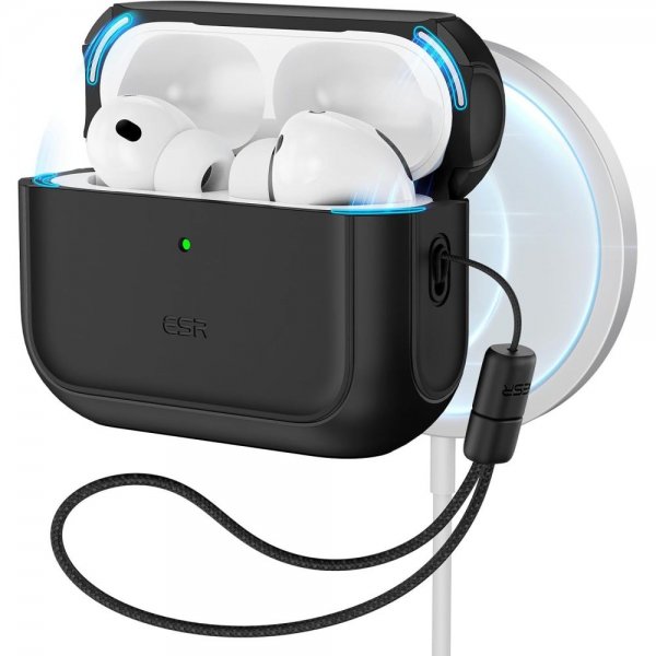 ESR AirPods Pro 3 Deksel Orbit Hybrid HaloLock Svart