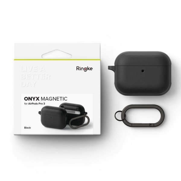 Ringke AirPods Pro 3 Deksel Onyx Magnetic Svart