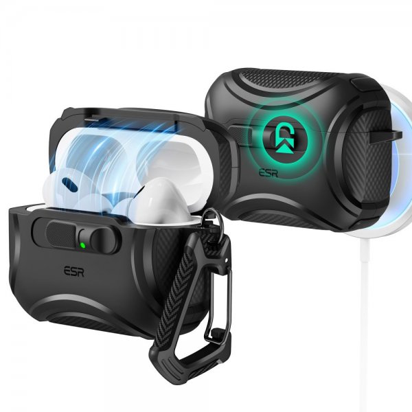ESR AirPods Pro 3 Deksel Cyber FlickLock MagSafe Svart