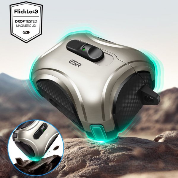 ESR AirPods Pro 3 Deksel Cyber FlickLock MagSafe Sølv