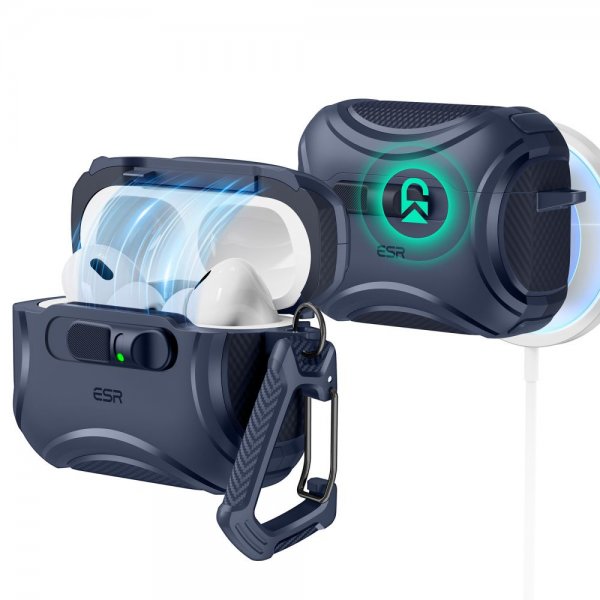 ESR AirPods Pro 3 Deksel Cyber FlickLock MagSafe Blå