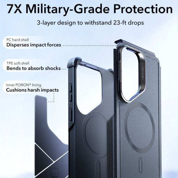 ESR Samsung Galaxy S26 Ultra Deksel Cyber Tough Kickstand MagSafe Svart