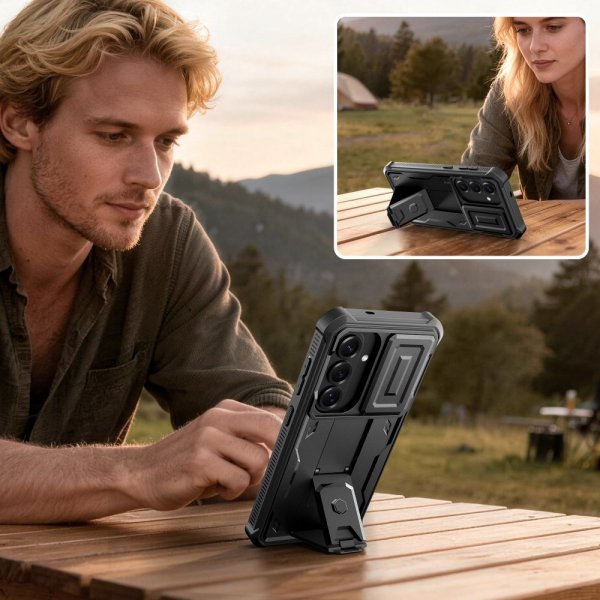 Tech-Protect Samsung Galaxy S26 Deksel Kevlar Cam+ Svart