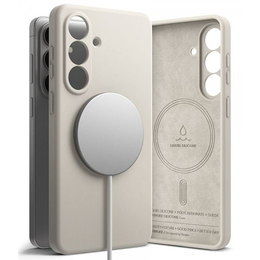 Ringke Samsung Galaxy S26 Plus Deksel Silicone Magnetic Beige