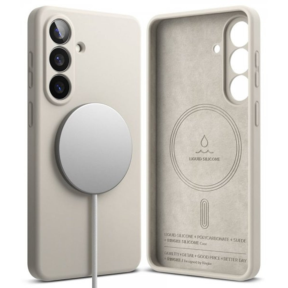 Ringke Samsung Galaxy S26 Plus Deksel Silicone Magnetic Beige