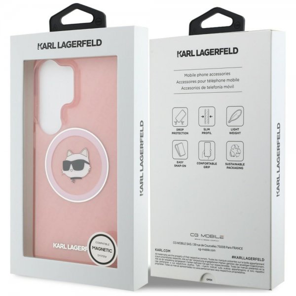 Karl Lagerfeld Samsung Galaxy S26 Ultra Deksel Choupette MagSafe Rosa