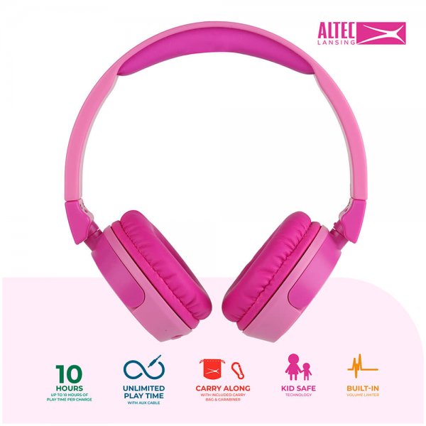 Altec Lansing Hodetelefoner Barn Trådløs 2in1 On-Ear Rosa
