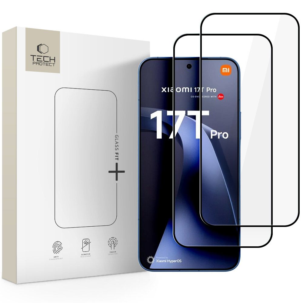 Tech-Protect Xiaomi 17T Pro Skjermbeskytter Glass Fit+ 2-pack